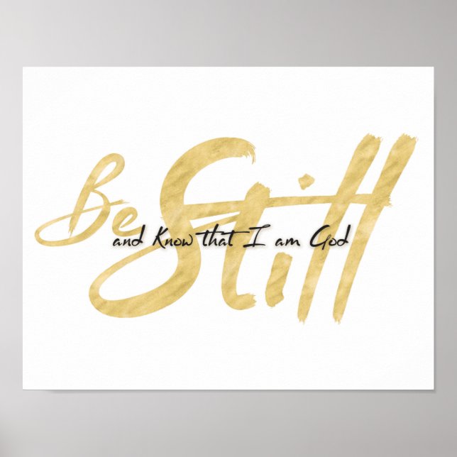 Affiches Be Still and Know Art Print (Devant)