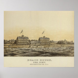 Affiches Beach House, Sea Girt, Monmouth Co, NJ