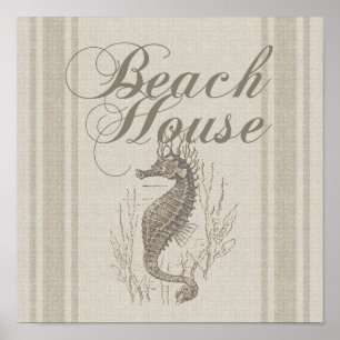 Affiches Beach House Seahorse Seashore