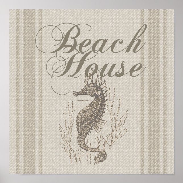 Affiches Beach House Seahorse Seashore (Devant)