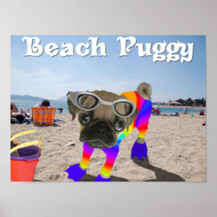 Affiches Beach Puggy