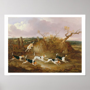 Affiches Beagles en Plein Cry, 1845 (huile sur toile)