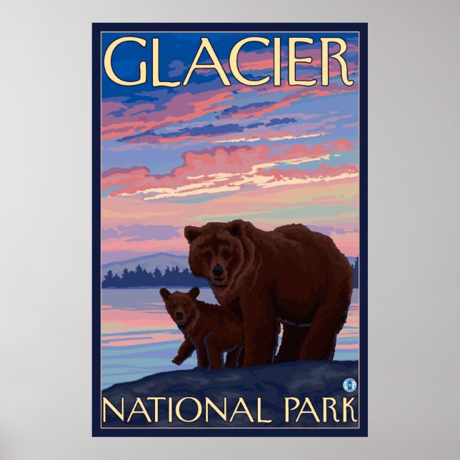 Affiches Bear and Cub - Parc national des Glaciers, MT (Devant)