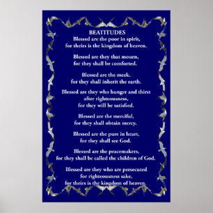 Affiches Béatitudes en frontière de mouette de vol