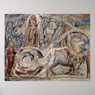 Affiches Beatrice parle avec Dante par William Blake