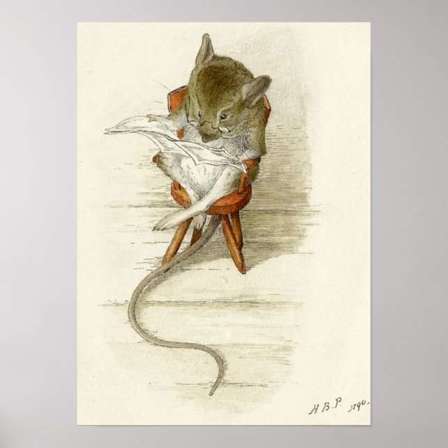 Affiches Beatrix Potter Mouse Lecture Journal (Devant)