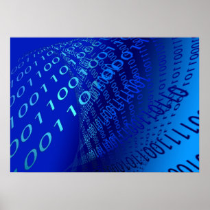 Affiches Beau Bleu Binary