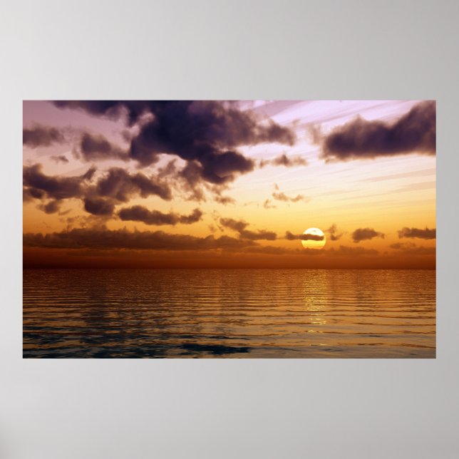 Affiches beau coucher de soleil (Devant)