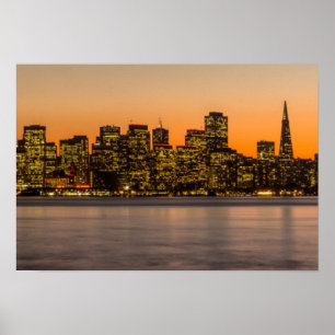 Affiches Beau coucher de soleil à San Francisco