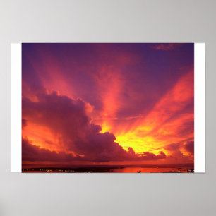 Affiches Beau coucher du soleil de la Guam