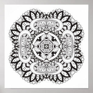 Affiches Beau griffonnage 2 de carré de Deco