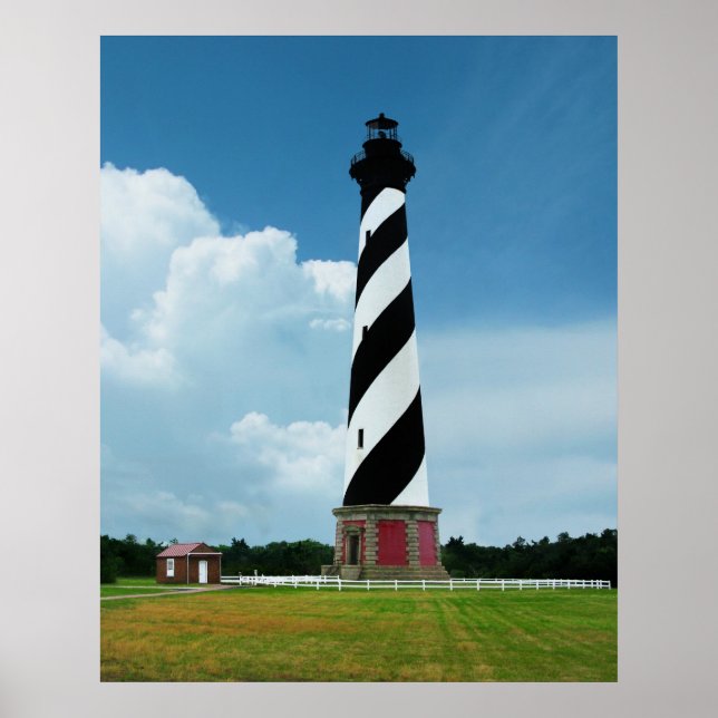 Affiches Beau phare de Cape Hatteras Outer Banks NC (Devant)
