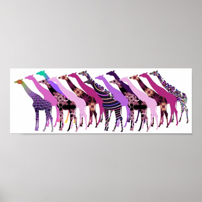 Affiches Beaucoup de Giraffes Design 2 (Devant)