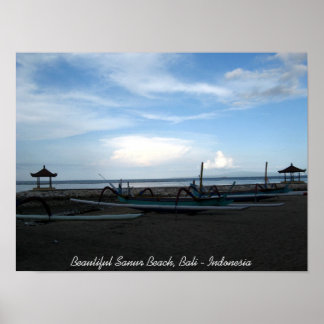 Affiches Beautiful Sanur Beach, Bali - Indonesia