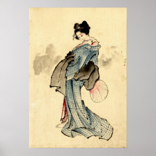 Affiches Beauty with Fan 1840