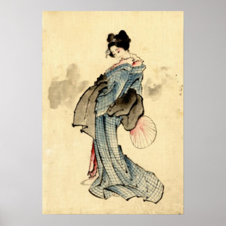 Affiches Beauty with Fan 1840