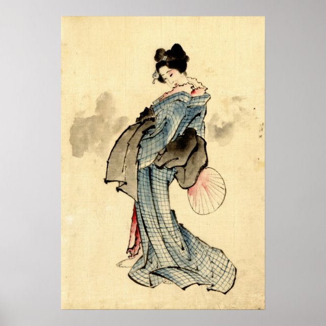 Affiches Beauty with Fan 1840 (Devant)