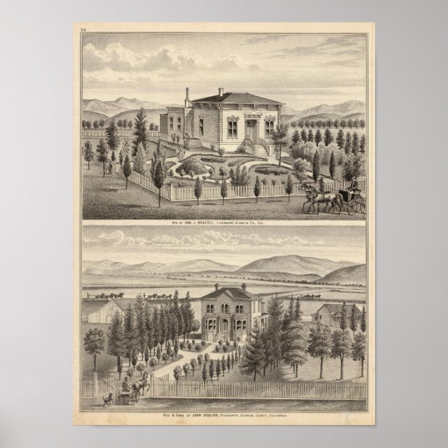 Affiches Beazell, English residences, farms (Devant)