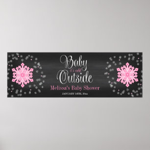 Affiches Bébé Il fait froid dehors Baby shower de flocons d