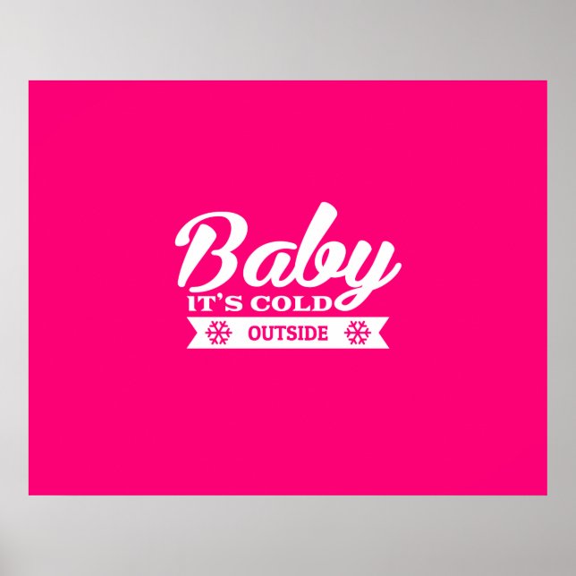 Affiches Bébé Il fait froid dehors Comfy après le ski (Devant)