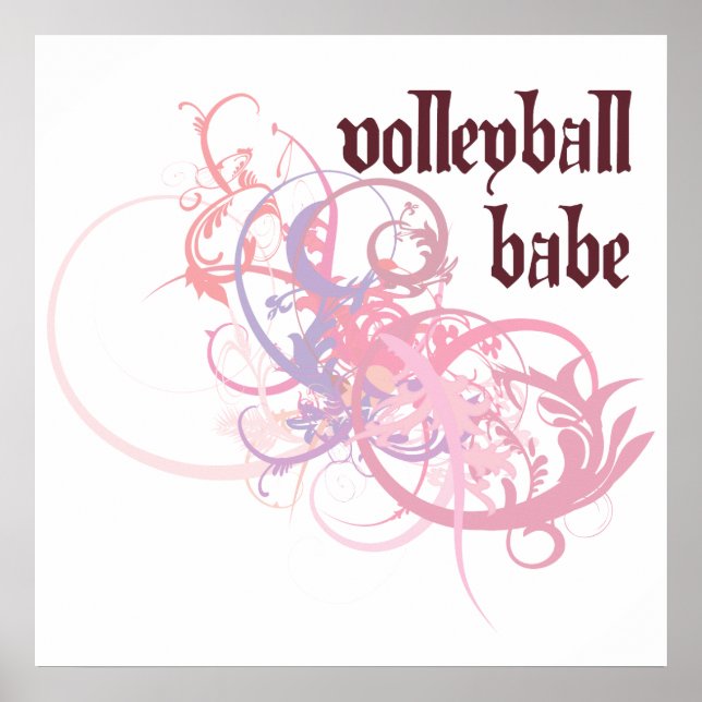 Affiches Bébé Volley-ball (Devant)