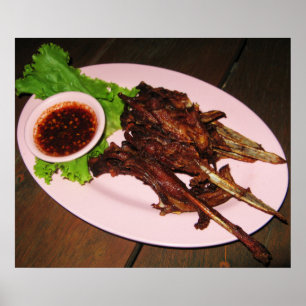 Affiches Bec de canard BBQ ... cuisine de rue thaïlandaise 