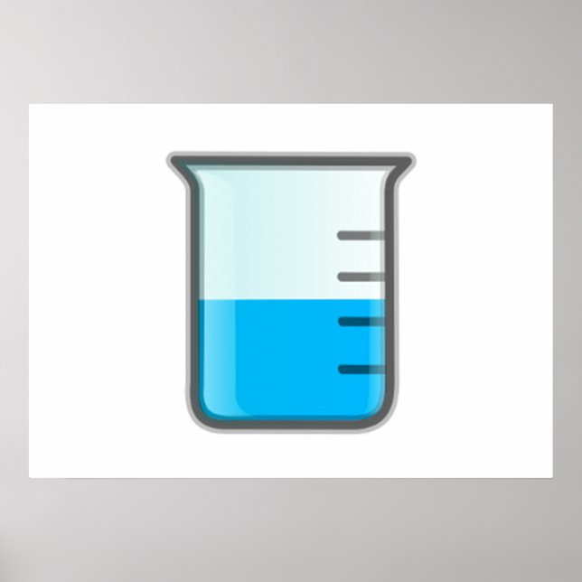 Affiches Bécher de la science de la chimie (Devant)