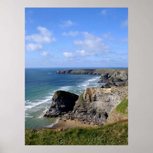 Affiches Bedruthan Steps, Cornwall (Devant)
