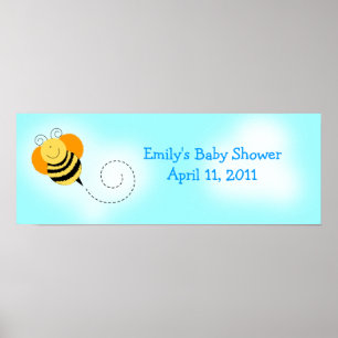 Affiches Bee Hop Bumble Bee Personnalisable Anniversaire Ba