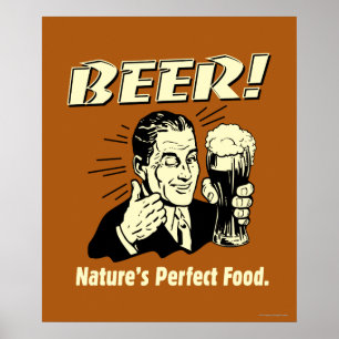 Affiches Beer: Nature's Perfect Food
