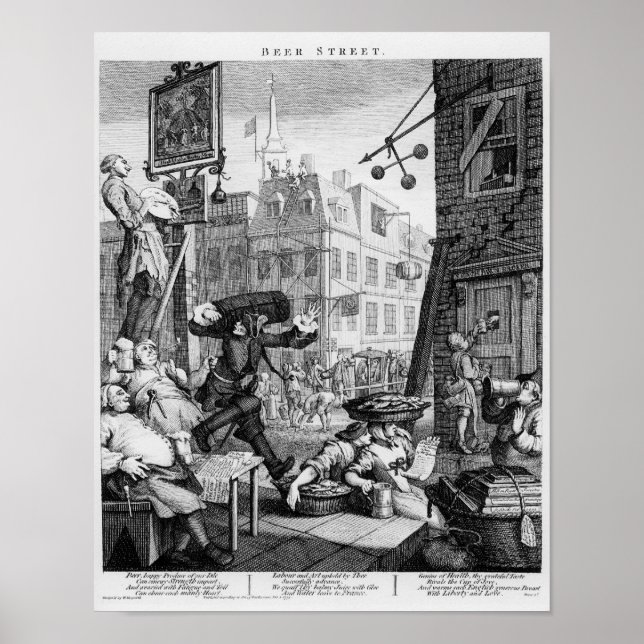 Affiches Beer Street, 1751 (Devant)