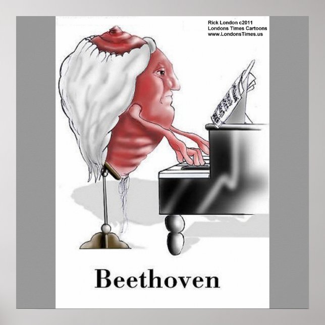 Affiches Beethoven Funny Designer/affiche de dessin animé (Devant)
