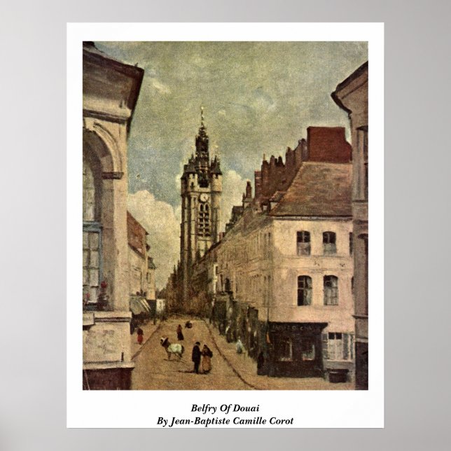 Affiches Beffroi De Douai Par Jean-Baptiste Camille Corot (Devant)