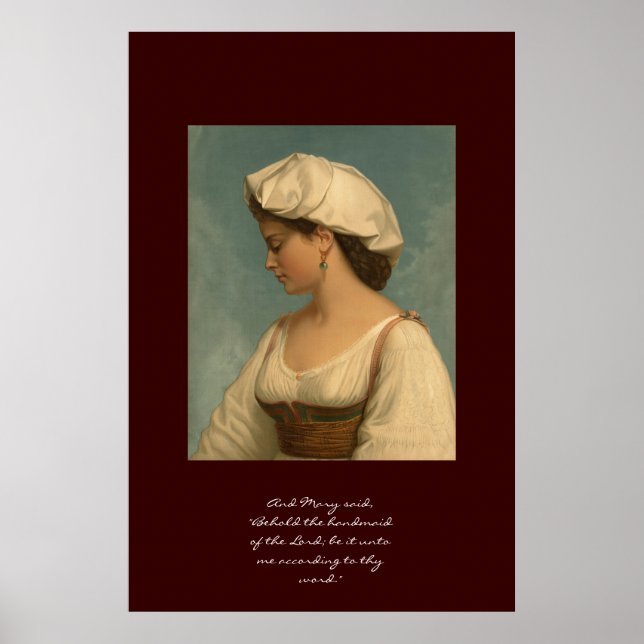 Affiches Behold the handmaid of the Lord (Devant)