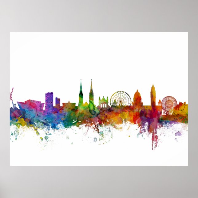 Affiches Belfast Northern Ireland Skyline (Devant)