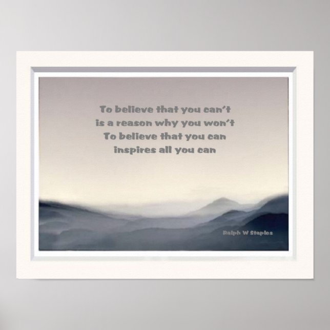 Affiches Believe that you can (Devant)