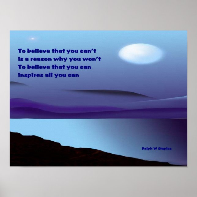 Affiches Believe that you can (Devant)