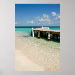 Affiches Belize, mer des Caraïbes, Goff Caye. Petite île
