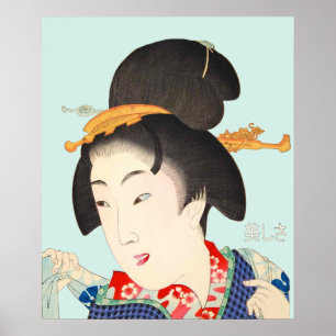 Affiches Belle dame Japonaise Imprimer 5 Toyohara Chikanobu