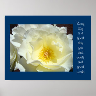 Affiches Belle journée pour les mots gentils et les roses d