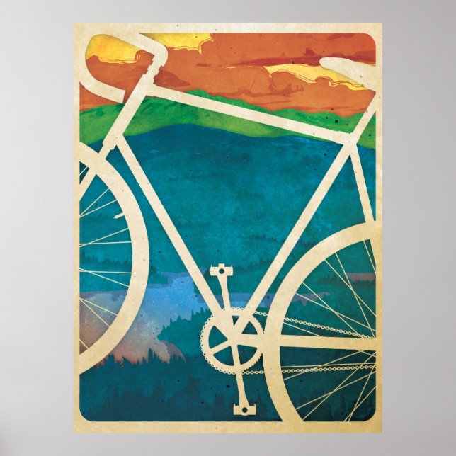 Affiches Belle oeuvre de vélo - Vélo NY (Devant)