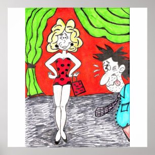 Affiches Belle Pageant Humour Dessin