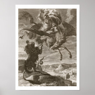 Affiches Bellerophon Fights the Chimera, 1731 (gravure)