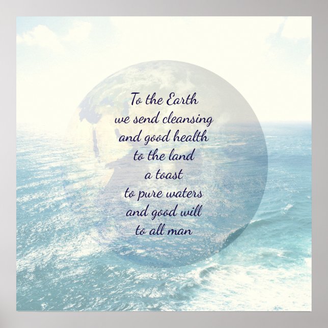 Affiches Bénédiction de la Terre (Devant)