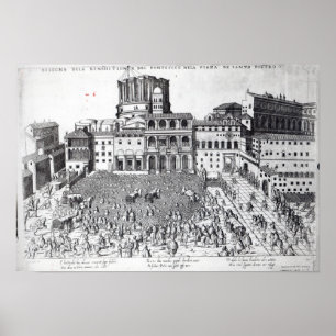 Affiches Bénédiction du pape dans le Carré de saint Pierre