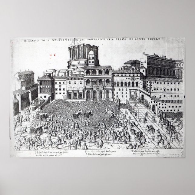 Affiches Bénédiction du pape dans le Carré de saint Pierre (Devant)