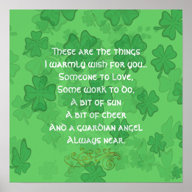 Affiches Bénédiction Irlandaise - Quelqu'un à Aimer - Sans  (Devant)
