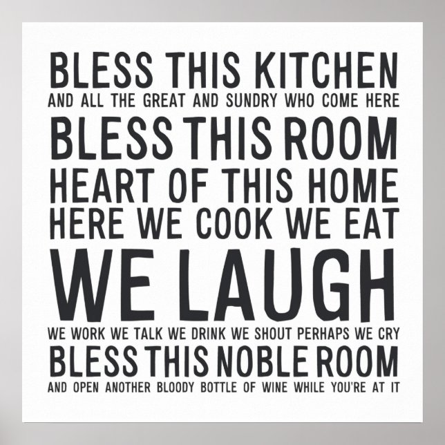 Affiches Bénissez cette cuisine MA012 (Devant)