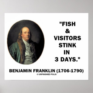 Affiches Benjamin Franklin Fish & Visiteurs Puissent En 3 J
