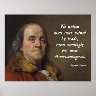Affiches Benjamin Franklin Libre-échange